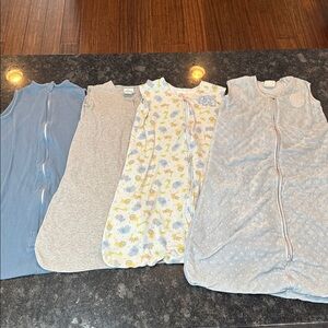 Lot of 4 Halo Sleepsacks Cotton Sleeveless Baby Size Large L & M